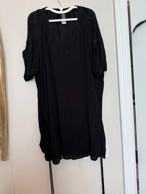 Swimsuits For All Black V-Neck Tunic